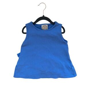 The Beaufort Bonnet Company Blue Kids Tank Top with Ruffle back - Size 7